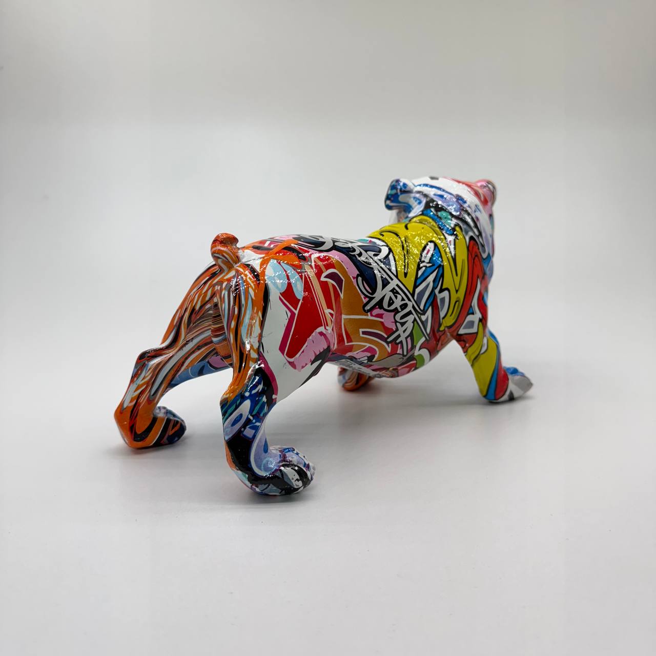 Bulldogge Street-Art bunt 24cm Dekofigur