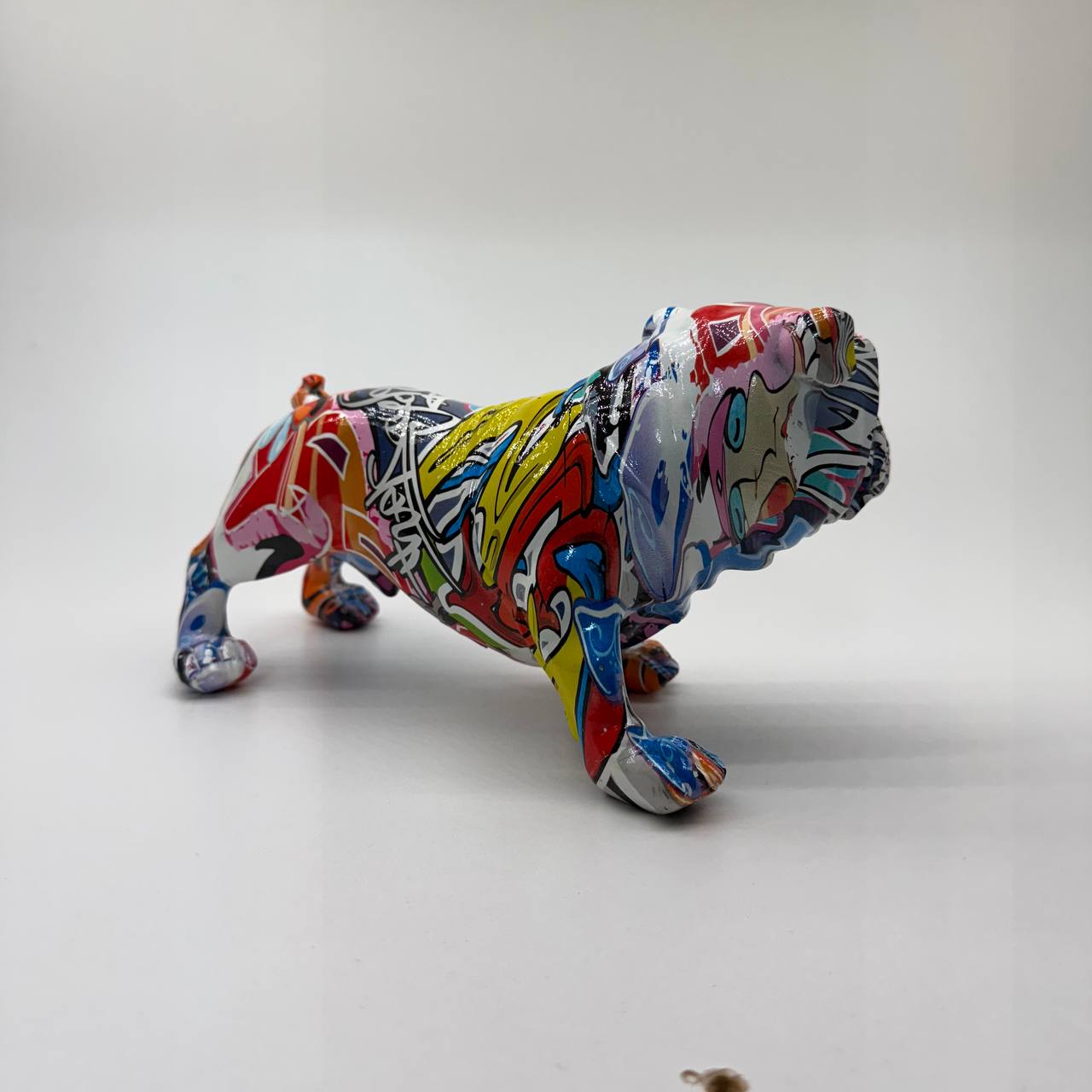 Bulldogge Street-Art bunt 24cm Dekofigur