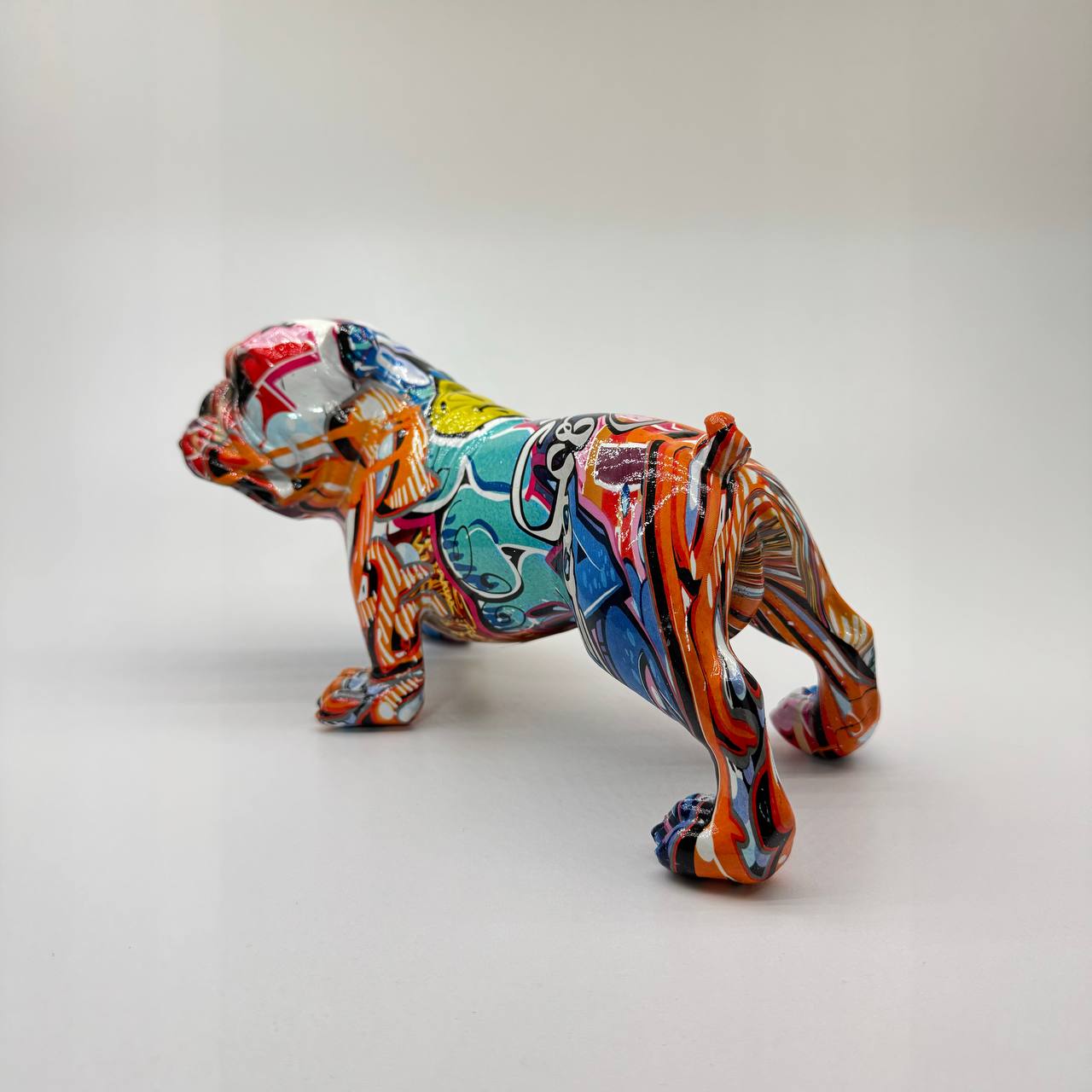Bulldogge Street-Art bunt 24cm Dekofigur