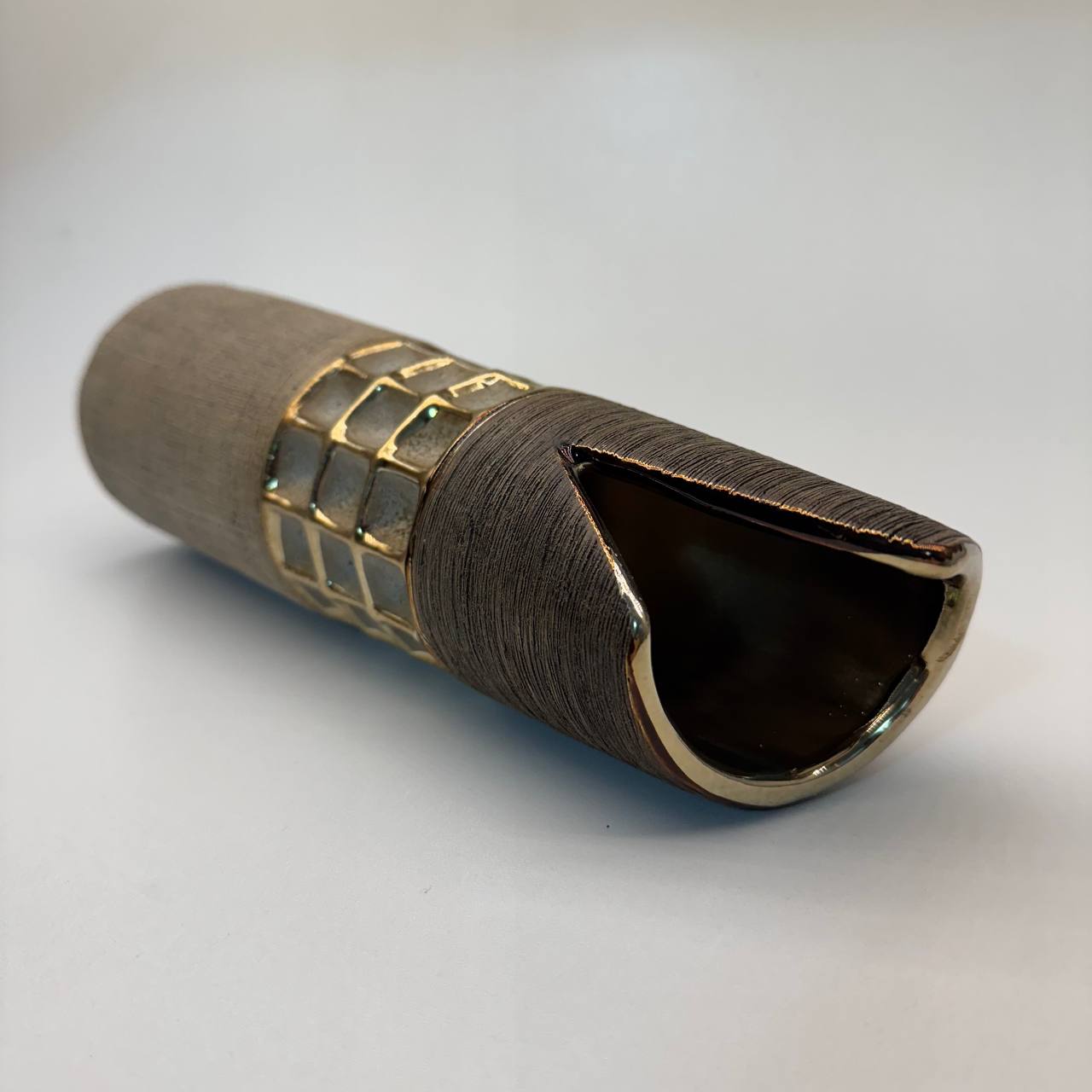 Vase 30cm gold/braun