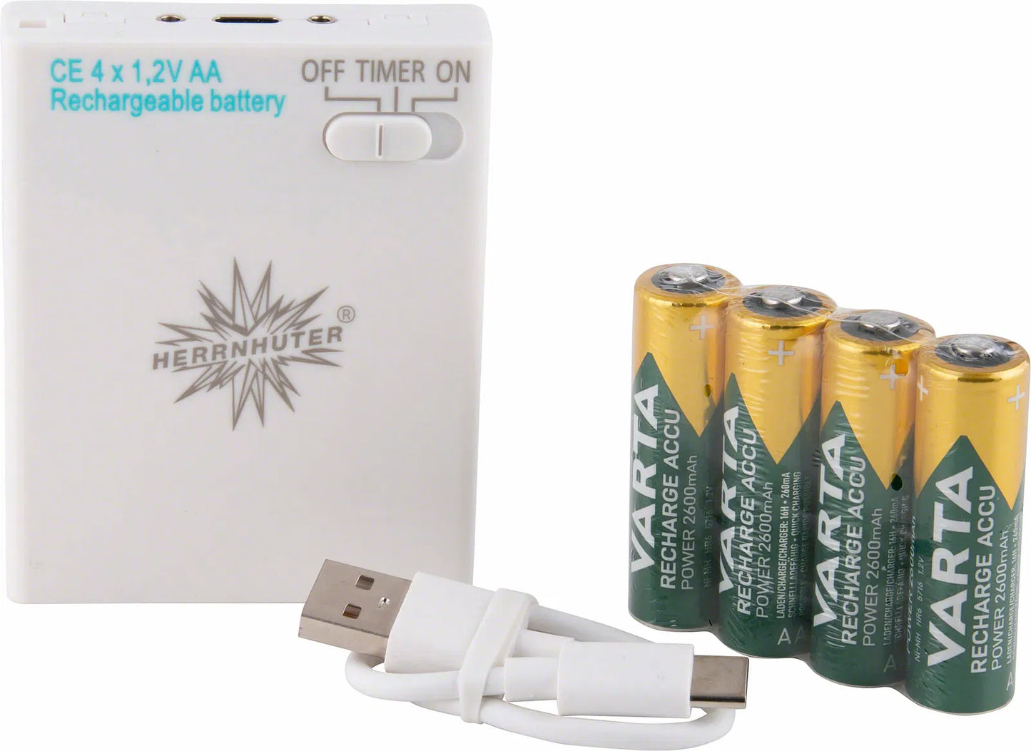 Batterie- & Akkuhalter mit 6h Timerfunktion für Hernnhuter Sterne