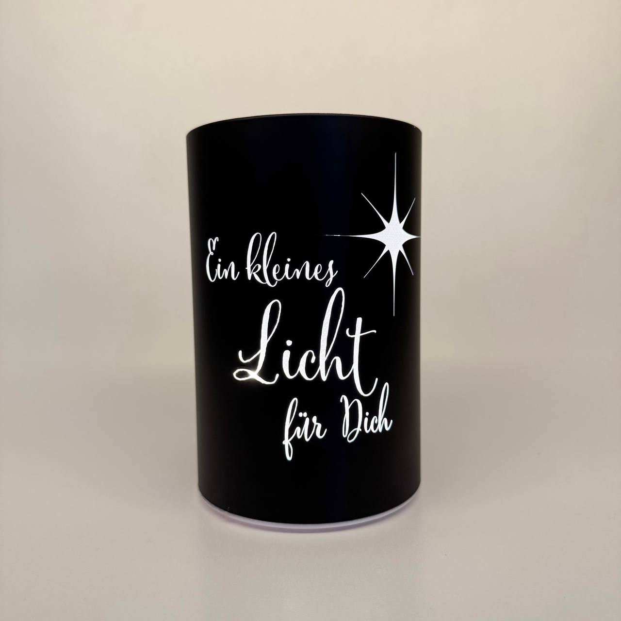 "Ein kleines Licht für Dich" schwarz 15cm x D 10cm