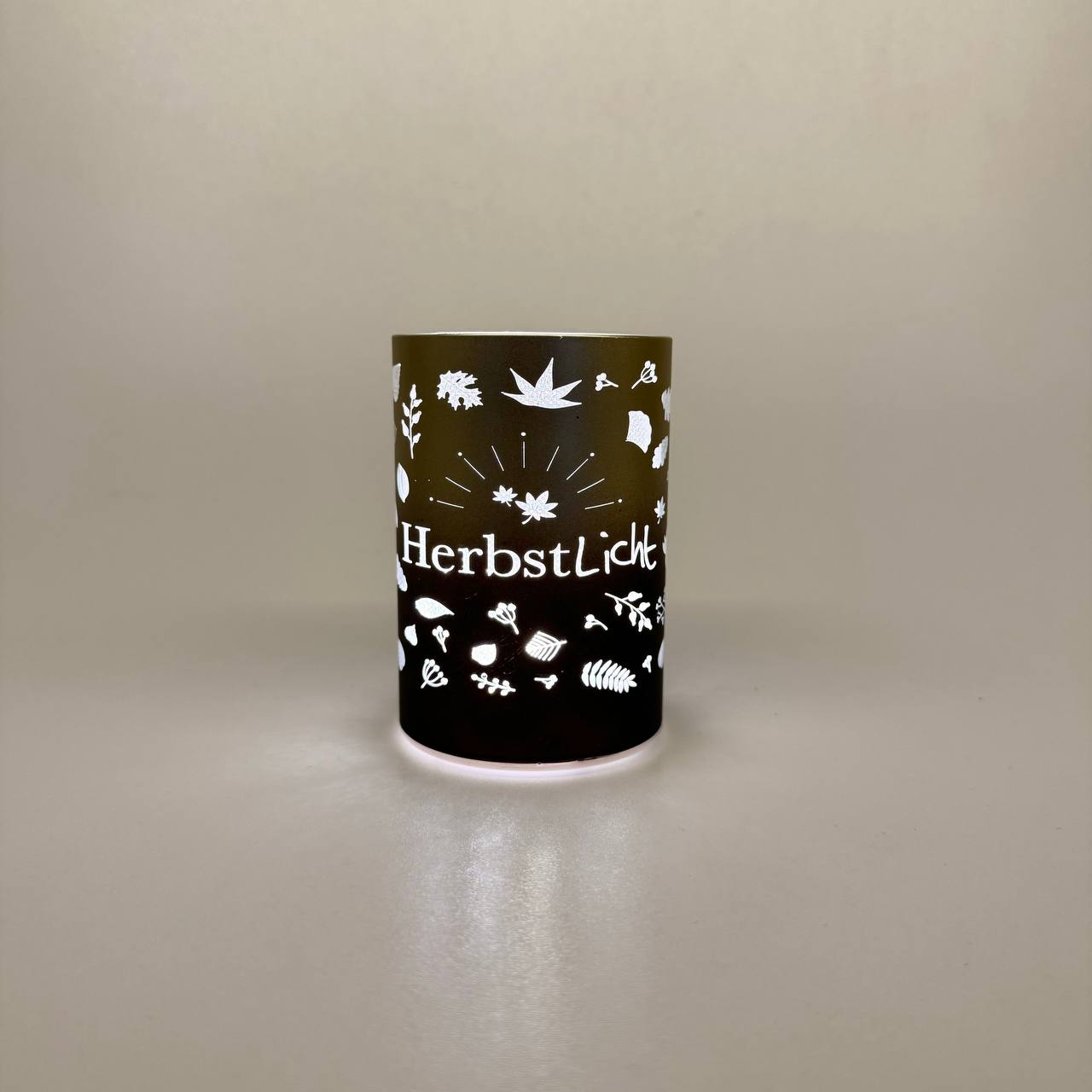 LED Tischlampe "Herbstlicht" goldbraun 10,5cm x D 7cm
