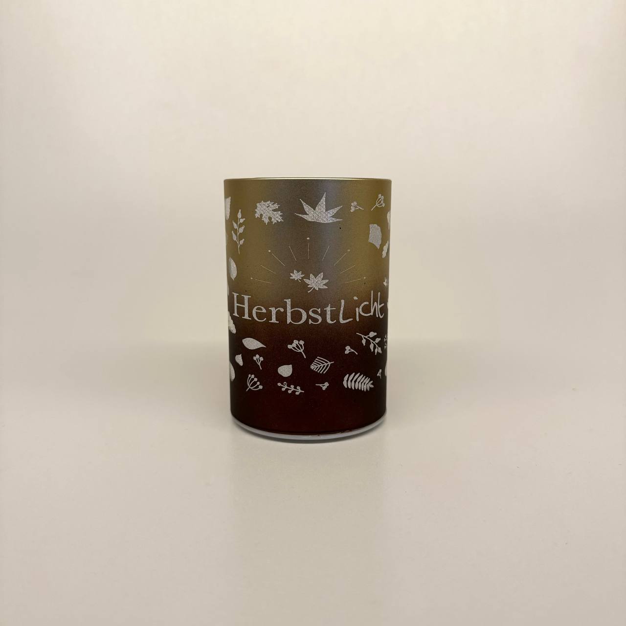 LED Tischlampe "Herbstlicht" goldbraun 10,5cm x D 7cm