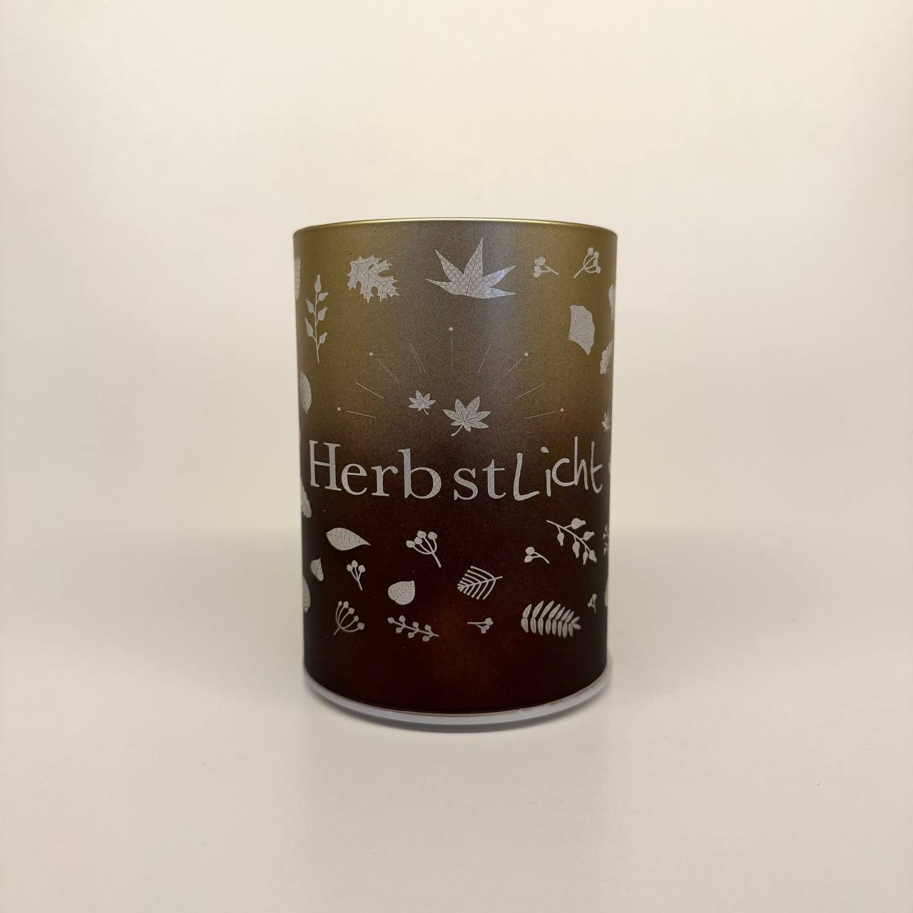 LED Tischlampe "Herbstlicht" Gold/Braun 12cm x D 9cm
