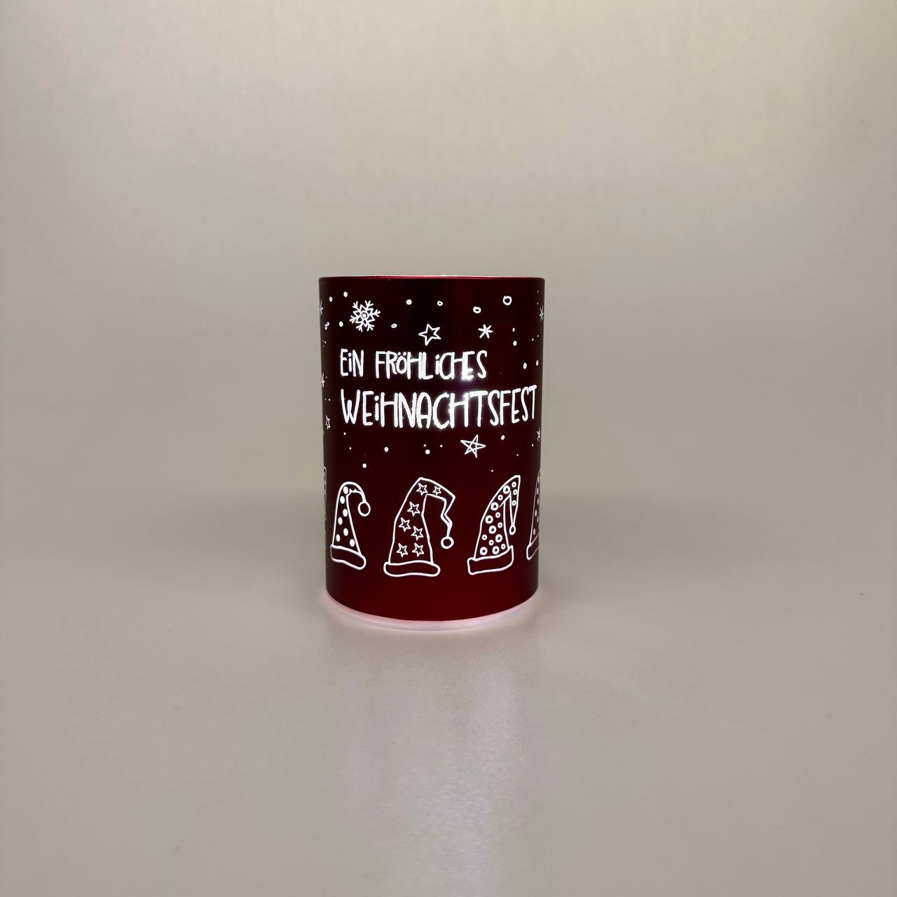 "Ein fröhliches Weihnachtsfest" rot 10,5cm x D 7cm