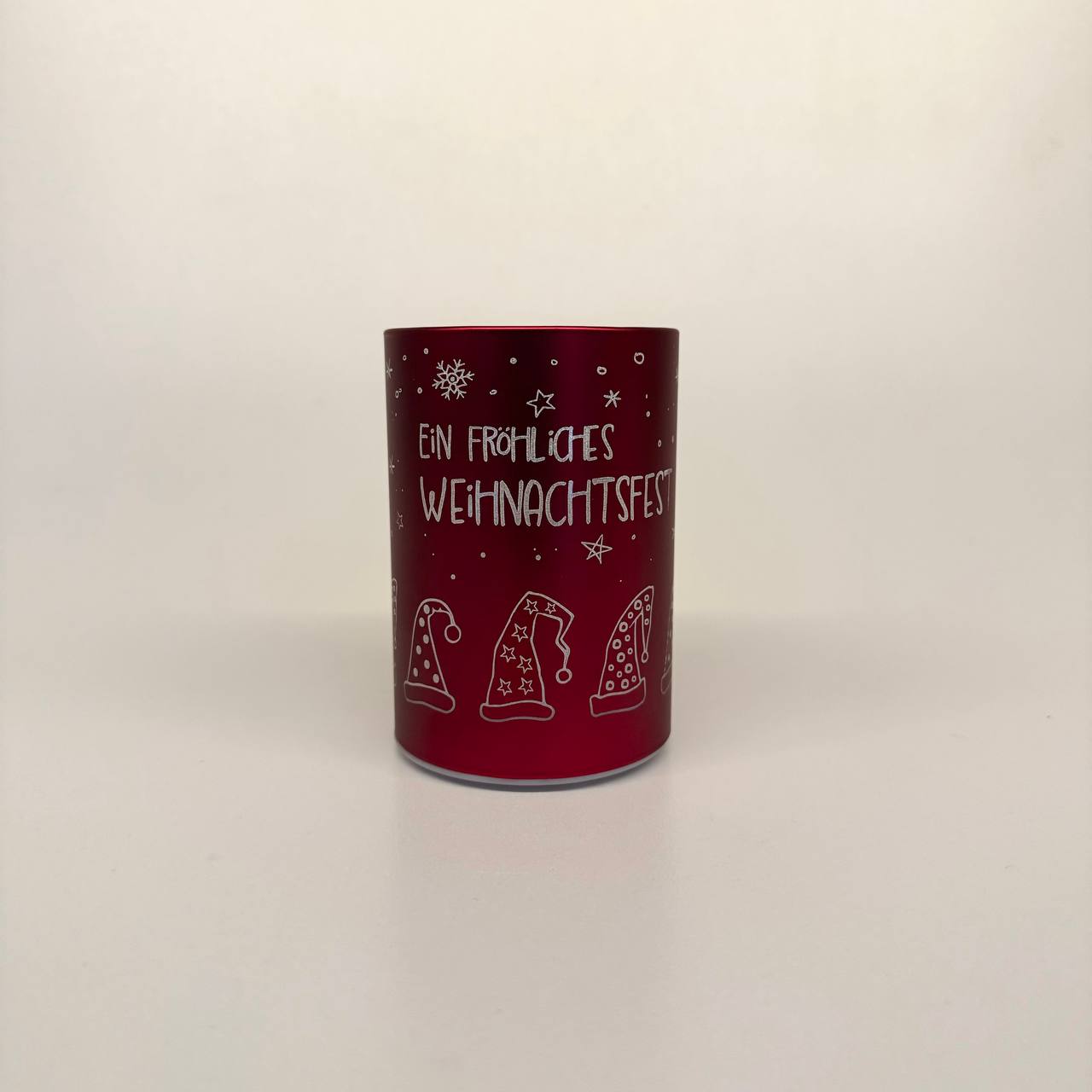 "Ein fröhliches Weihnachtsfest" rot 10,5cm x D 7cm