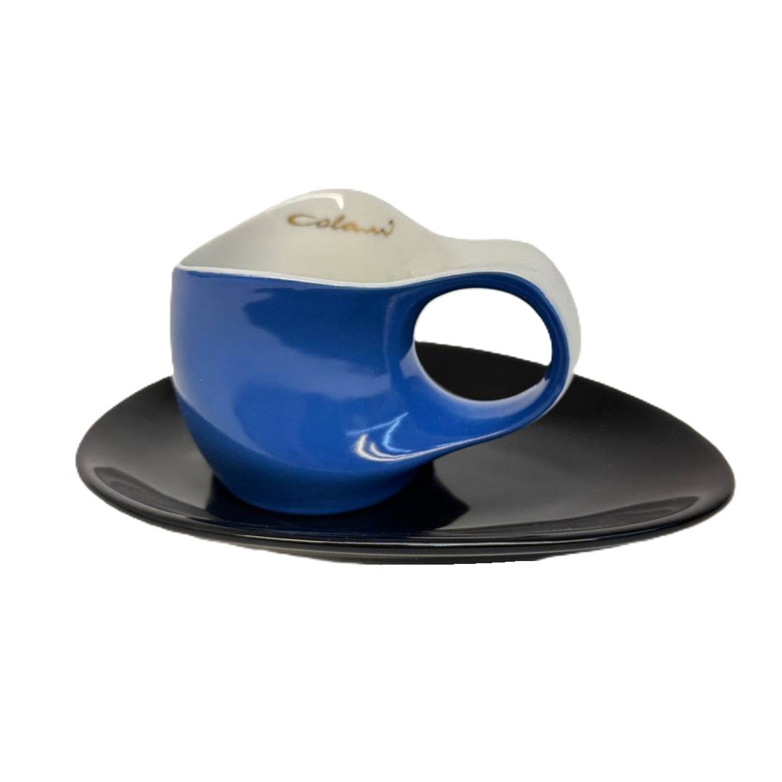 Luigi Colani Porzellan Espressissimo Tasse mit Untertasse blau