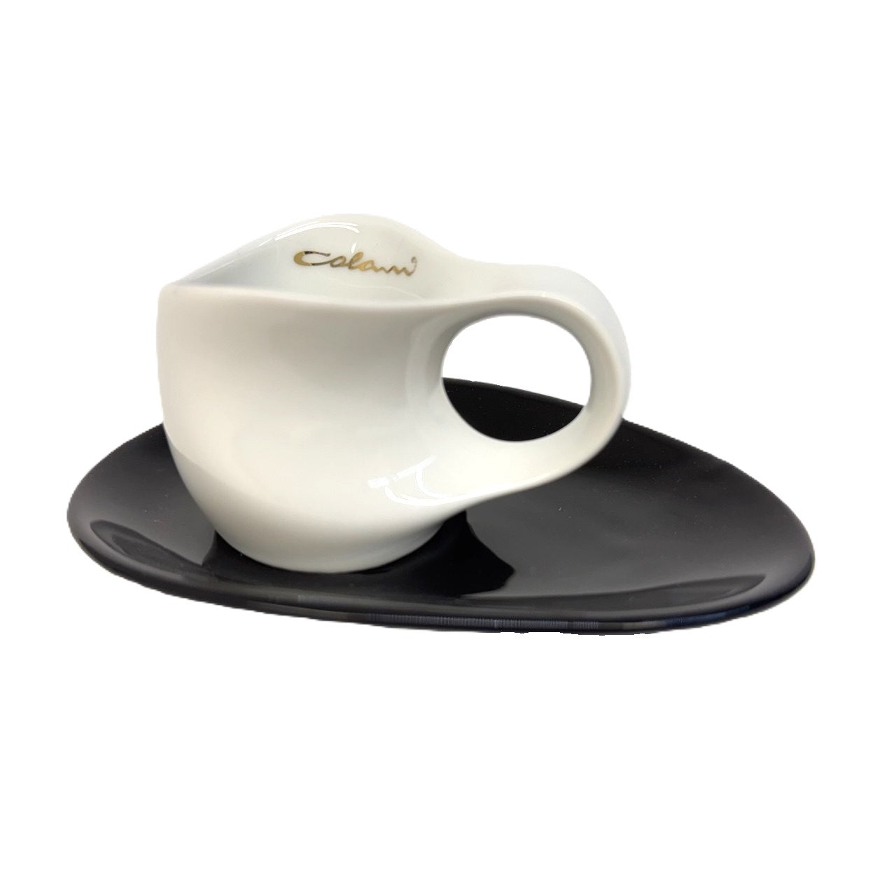 Luigi Colani Porzellan Espressissimo Tasse mit Untertasse schwarz/weiß