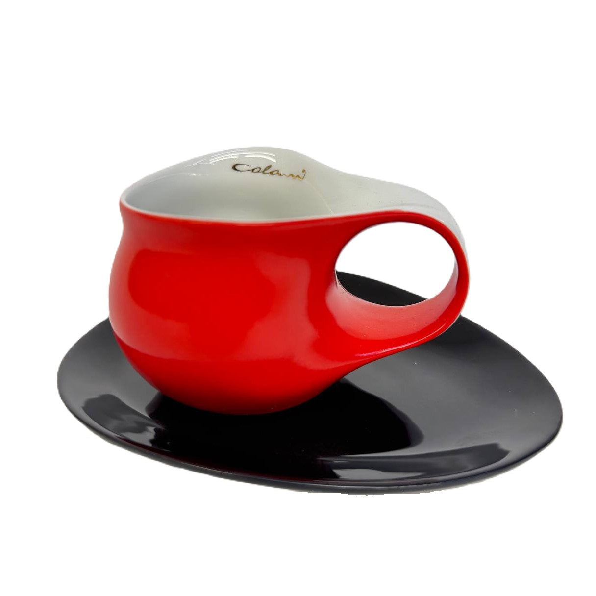 Luigi Colani Espresso Tasse mit Untertasse rot