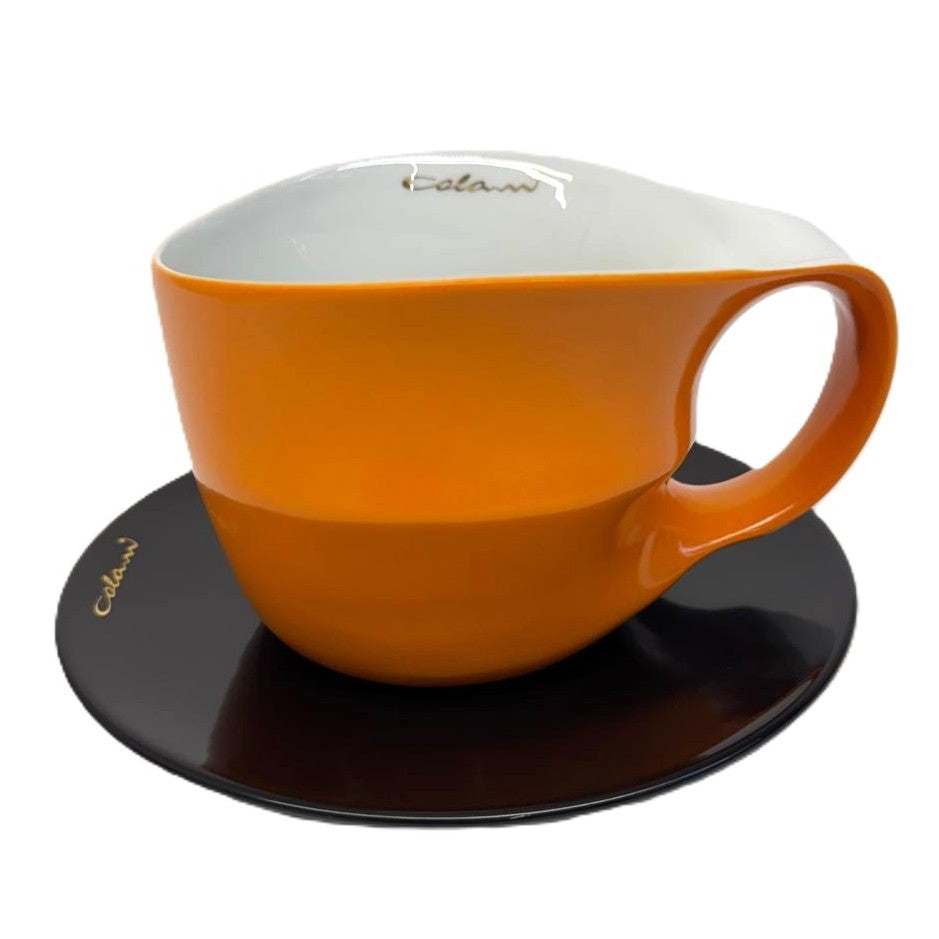 Luigi Colani Jumbotasse orange 0,4l optional mit Untertasse