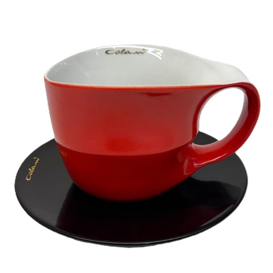 Luigi Colani Jumbotasse rot 0,4l optional mit Untertasse