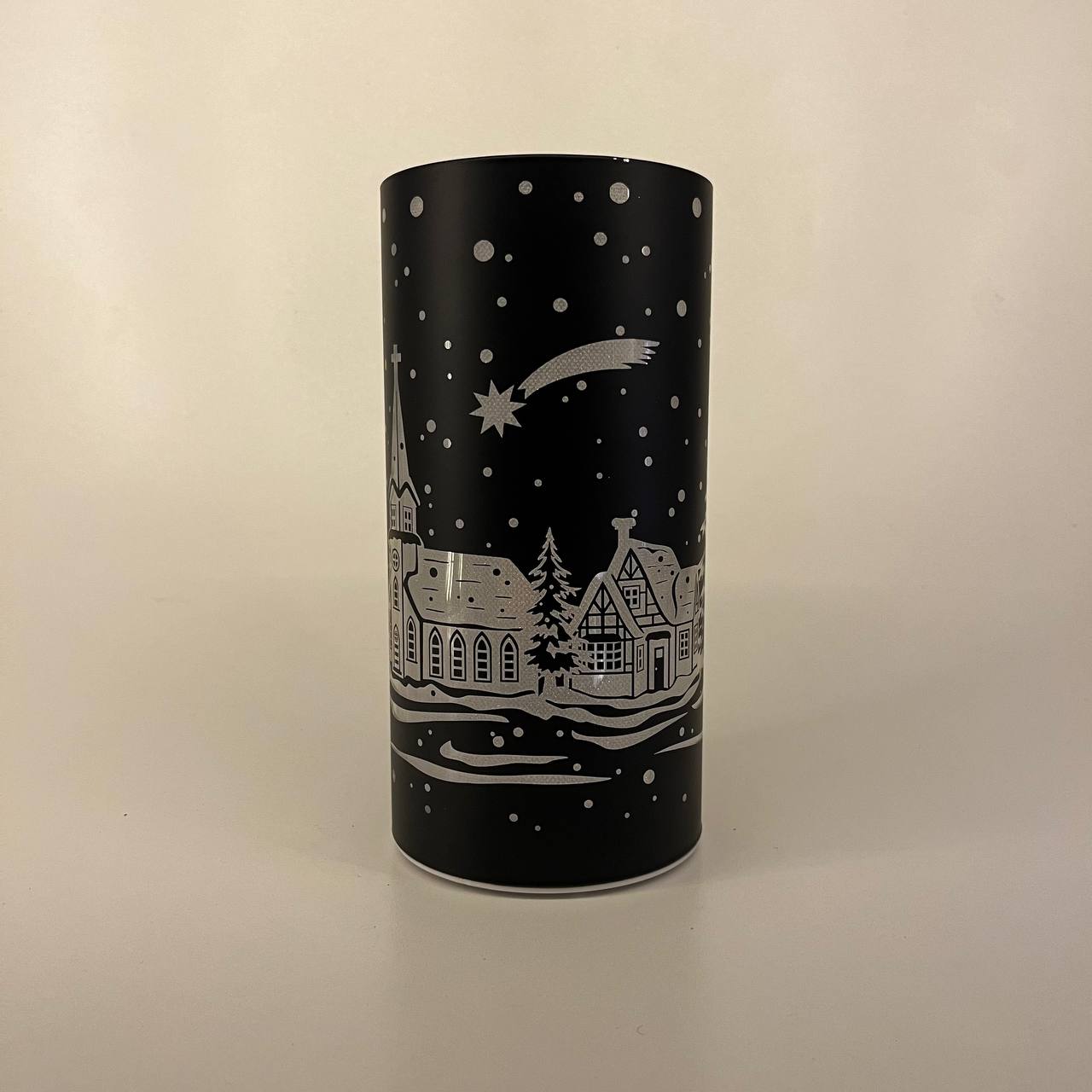 LED Tischlampe "Winterdorf" schwarz - 20cm x D 10cm