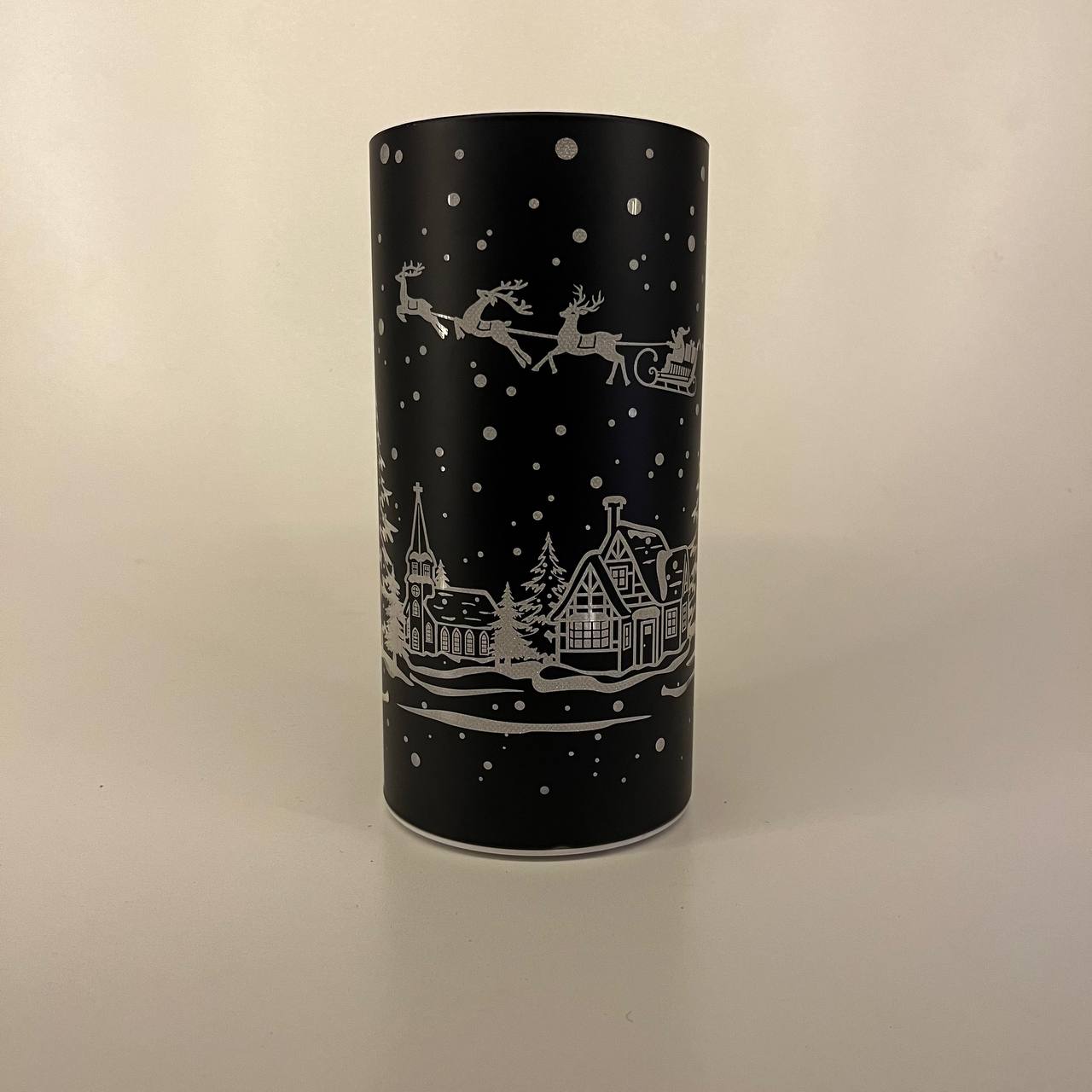 LED Tischlampe "Winterdorf" schwarz - 20cm x D 10cm