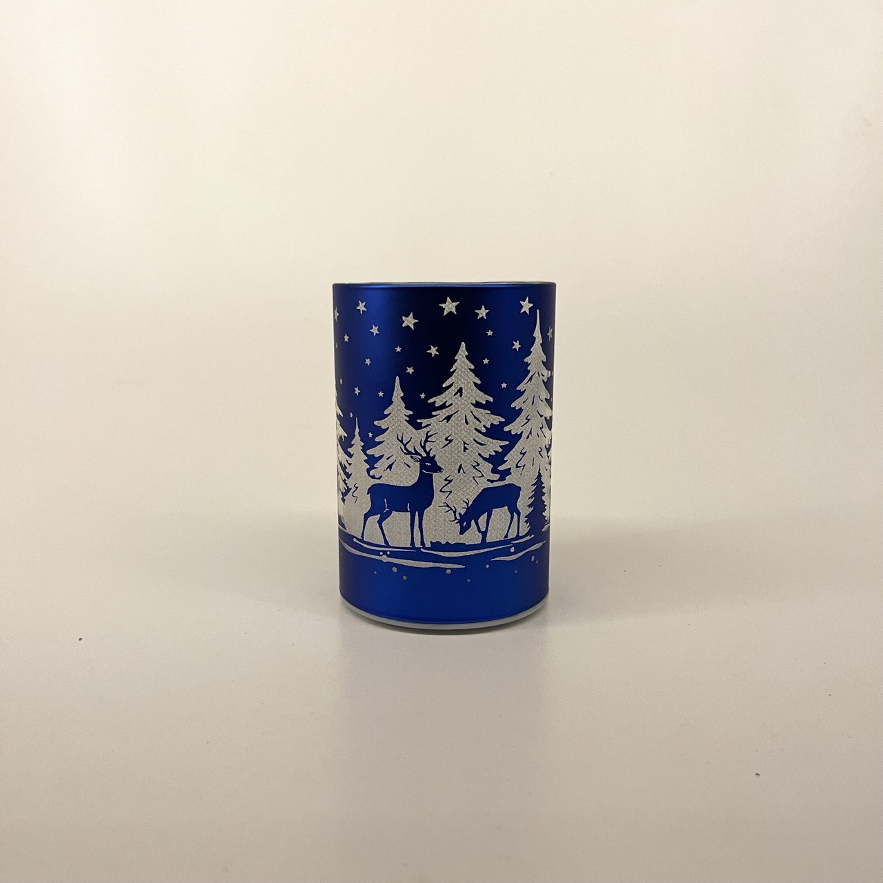 LED Tischlampe "Rehe im Wald" blau - 10cm x D 7cm