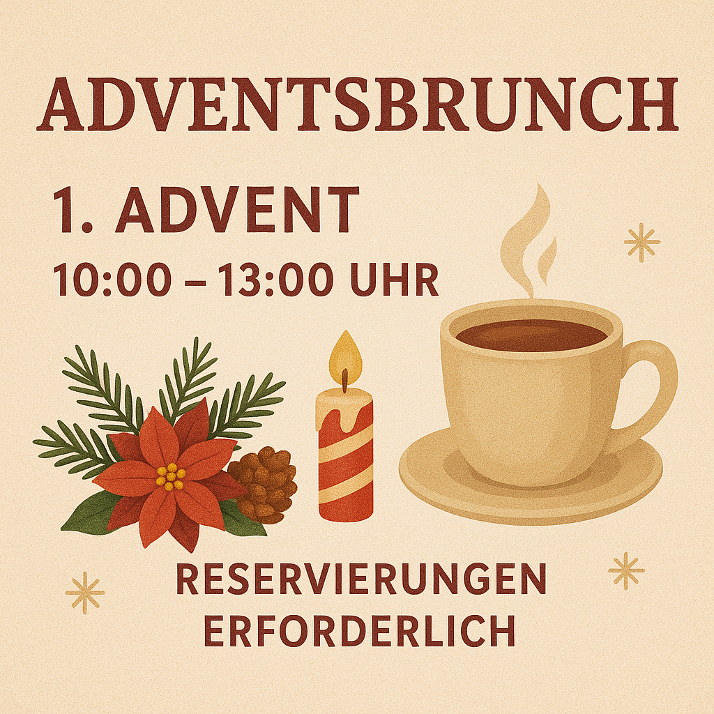 Adventsbrunch am 1. Advent 2025 von 10:00 bis 13:00 Uhr