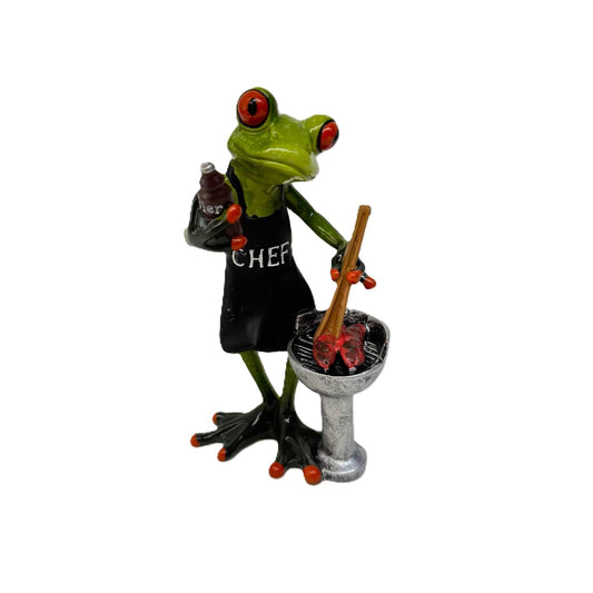Frosch Grillmeister mit Bier