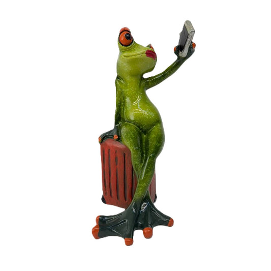 Frosch "Selfie-Queen auf Reisen"