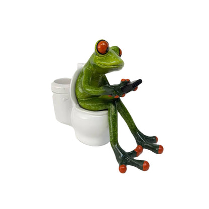Frosch am stillen Örtchen