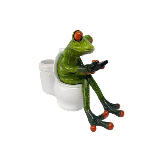 Frosch am stillen Örtchen