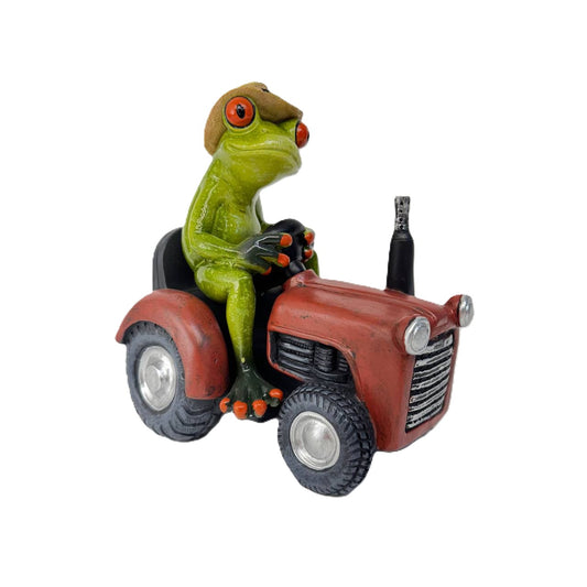 Frosch auf Traktor