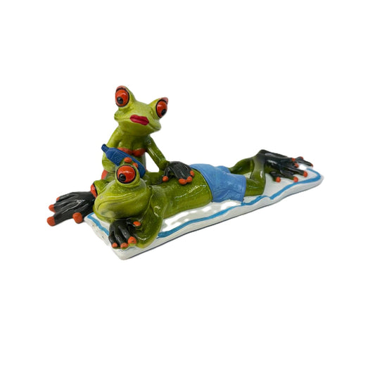 Froschpaar "Sonnencreme für den Muskelkönig"