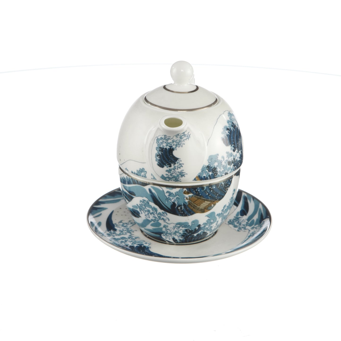 Goebel Teekanne-Set "Die Welle" von Katsushika Hokusai