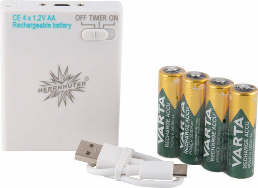 Batterie- & Akkuhalter mit 6h Timerfunktion für Hernnhuter Sterne