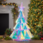 Beleuchteter LED Weihnachtsbaum 65cm irisierend bunt