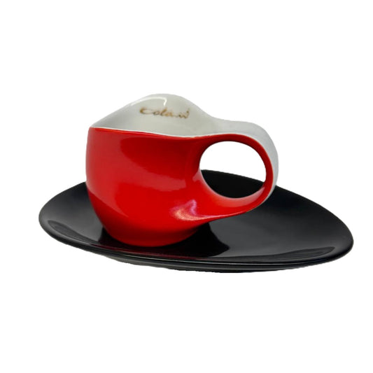 Luigi Colani Porzellan Espressissimo Tasse mit Untertasse red Rot