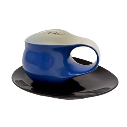 Luigi Colani Espresso Tasse mit Untertasse blau