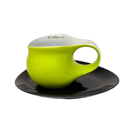 Luigi Colani Espresso Tasse mit Untertasse grün
