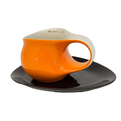 Luigi Colani Espresso Tasse mit Untertasse orange