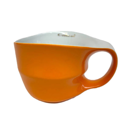 Luigi Colani Jumbotasse orange 0,4l optional mit Untertasse