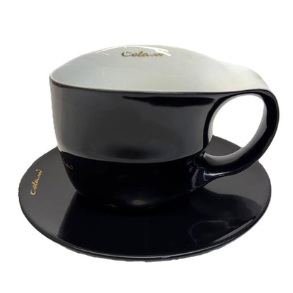 Luigi Colani Jumbotasse schwarz 0,4l optional mit Untertasse