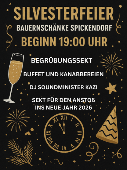 Silverster Party 31.12.2025 ab 19:00 Uhr