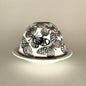 Teelichthalter Teelicht Porzellan "Schmetterlinge" Silber