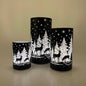 LED Tischlampe "Rehe im Wald" schwarz - Set