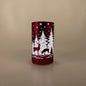 LED Tischlampe "Rehe im Wald" rot - 15cm x D 8,5cm