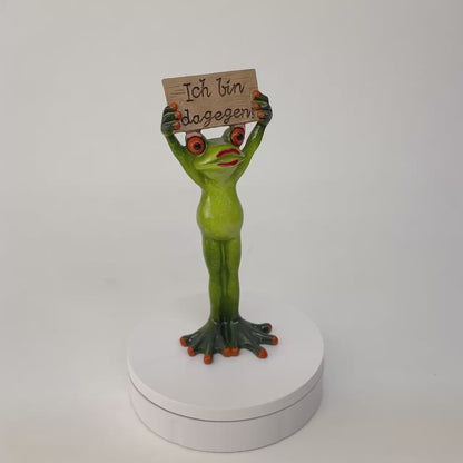 Frosch "Ich bin dagegen" weiblich