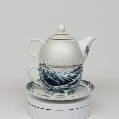 Goebel Teekanne-Set "Die Welle" von Katsushika Hokusai