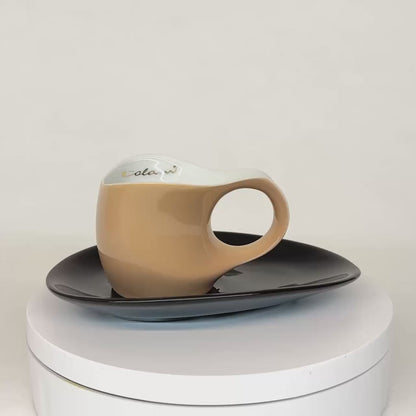 Luigi Colani Porzellan Espressissimo Tasse mit Untertasse sand, beige