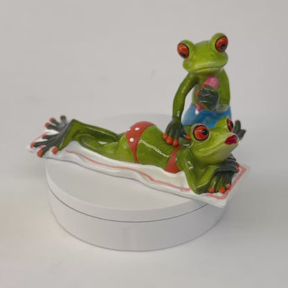 Froschpaar "Sonnencreme für die Prinzessin"