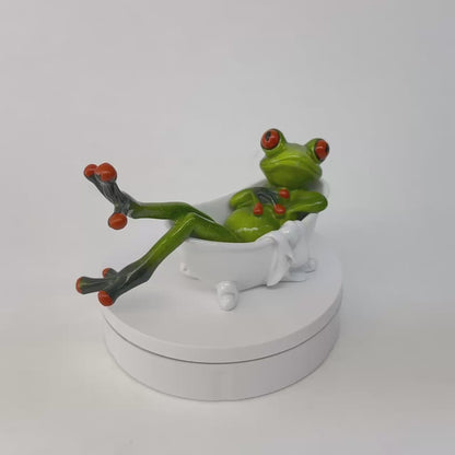 Frosch beim Baden